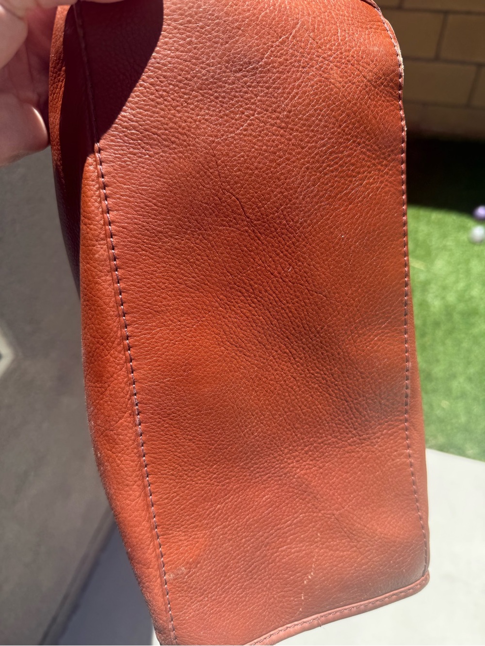American Leather Co. Lenox Triple Entry Satchel – Soft Brandy Leather - Picture 3 of 8